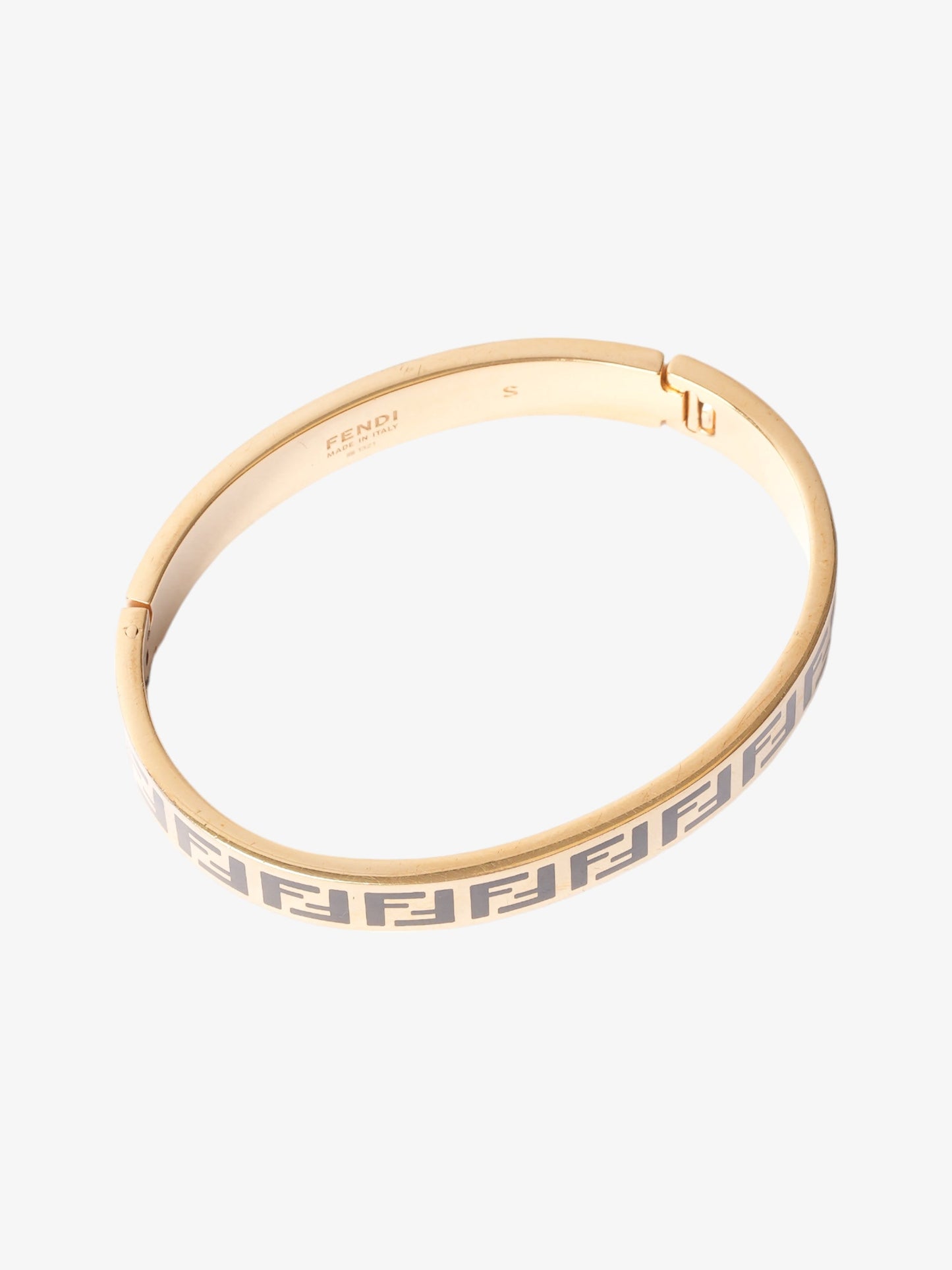 Fendi Forever Fendi Bracelet Gold / Black Base Metal Small (Circumference - 14-16cm)