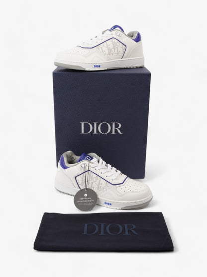 Christian Dior B27 Low Top Sneakers  White / Blue Leather EU 40 UK 6