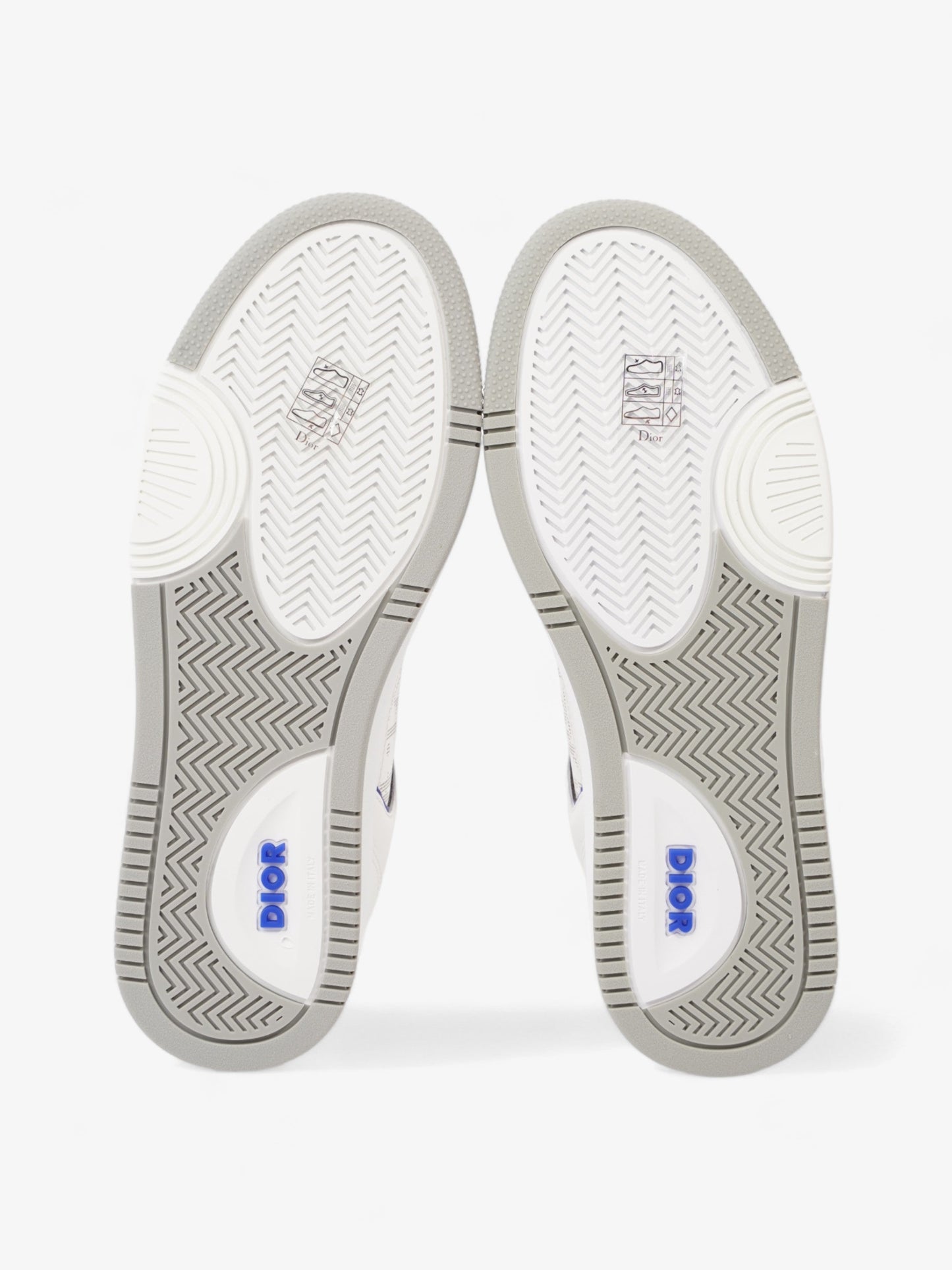 Christian Dior B27 Low Top Sneakers  White / Blue Leather EU 40 UK 6