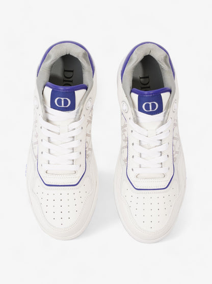 Christian Dior B27 Low Top Sneakers  White / Blue Leather EU 40 UK 6