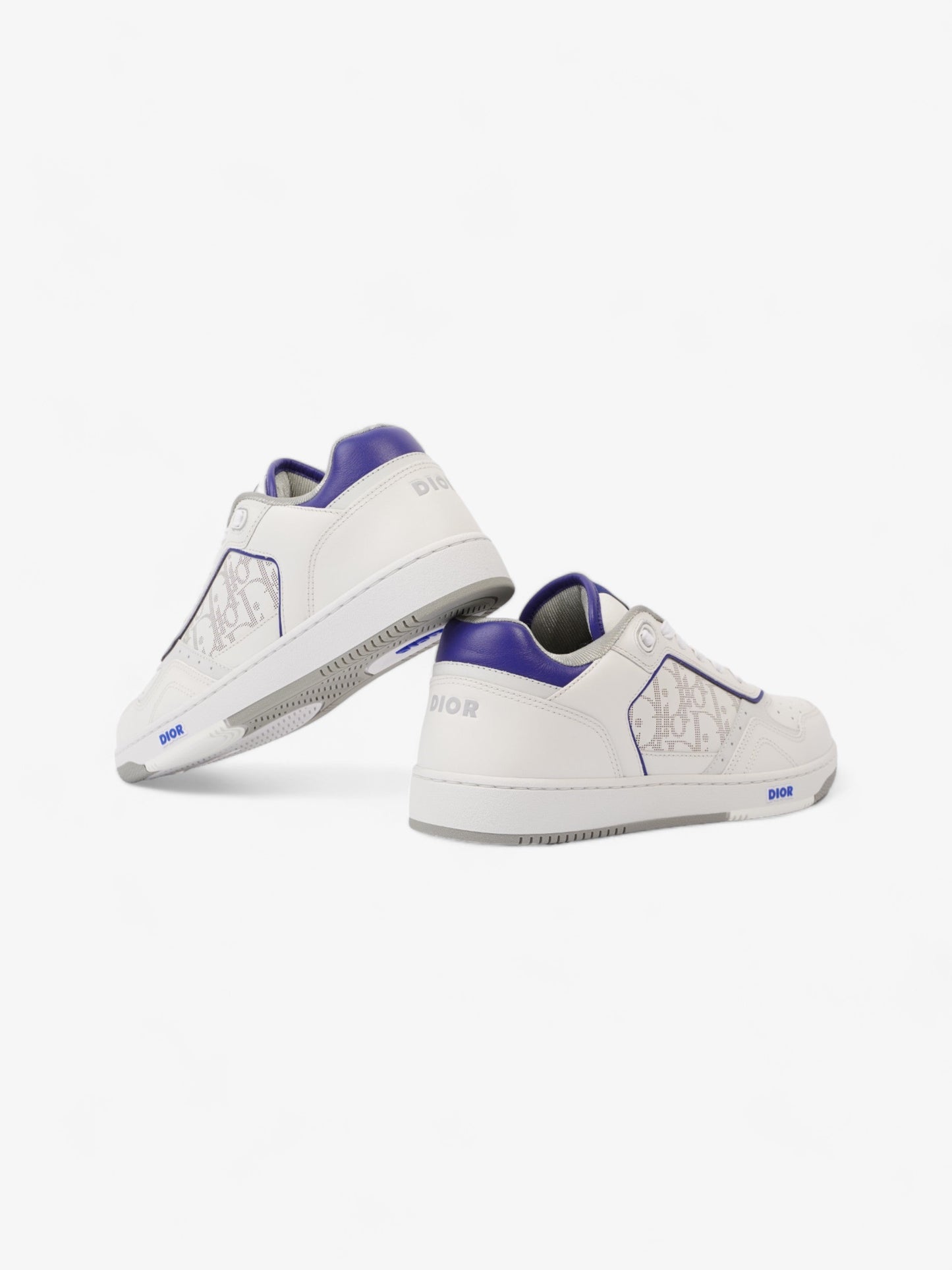 Christian Dior B27 Low Top Sneakers  White / Blue Leather EU 40 UK 6