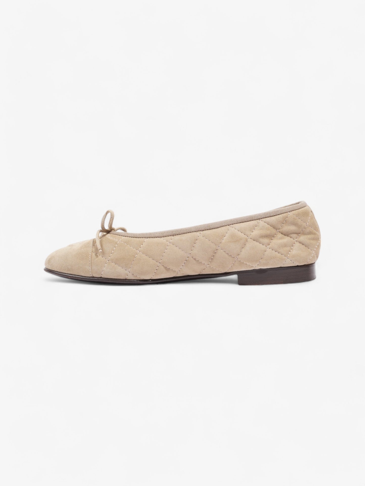 Chanel CC Ballet Flats  Beige  Suede EU 37 UK 4