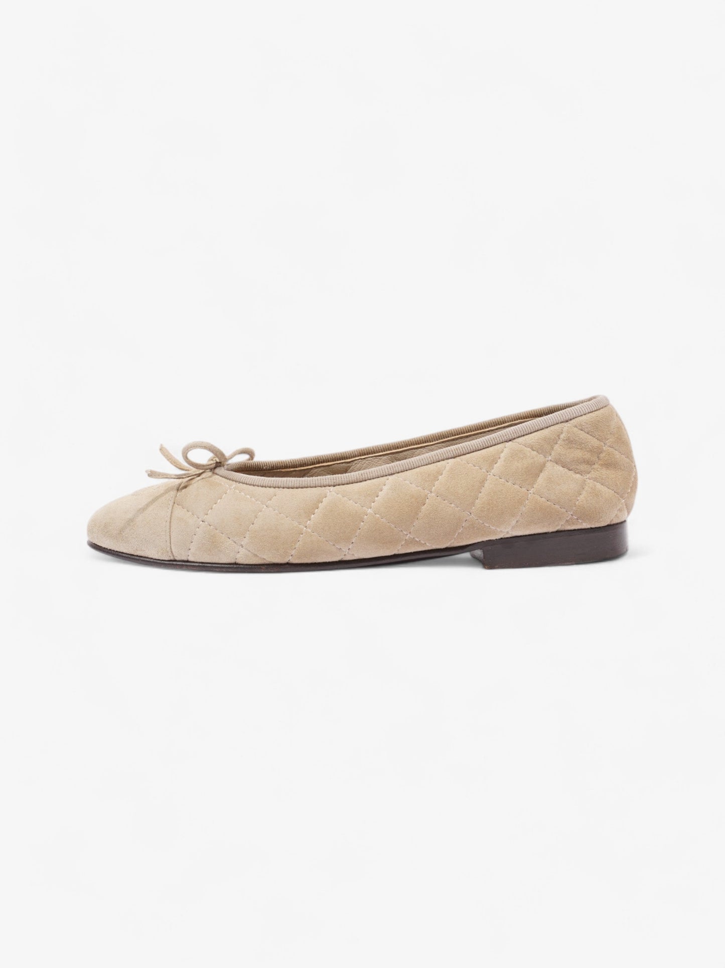 Chanel CC Ballet Flats  Beige  Suede EU 37 UK 4