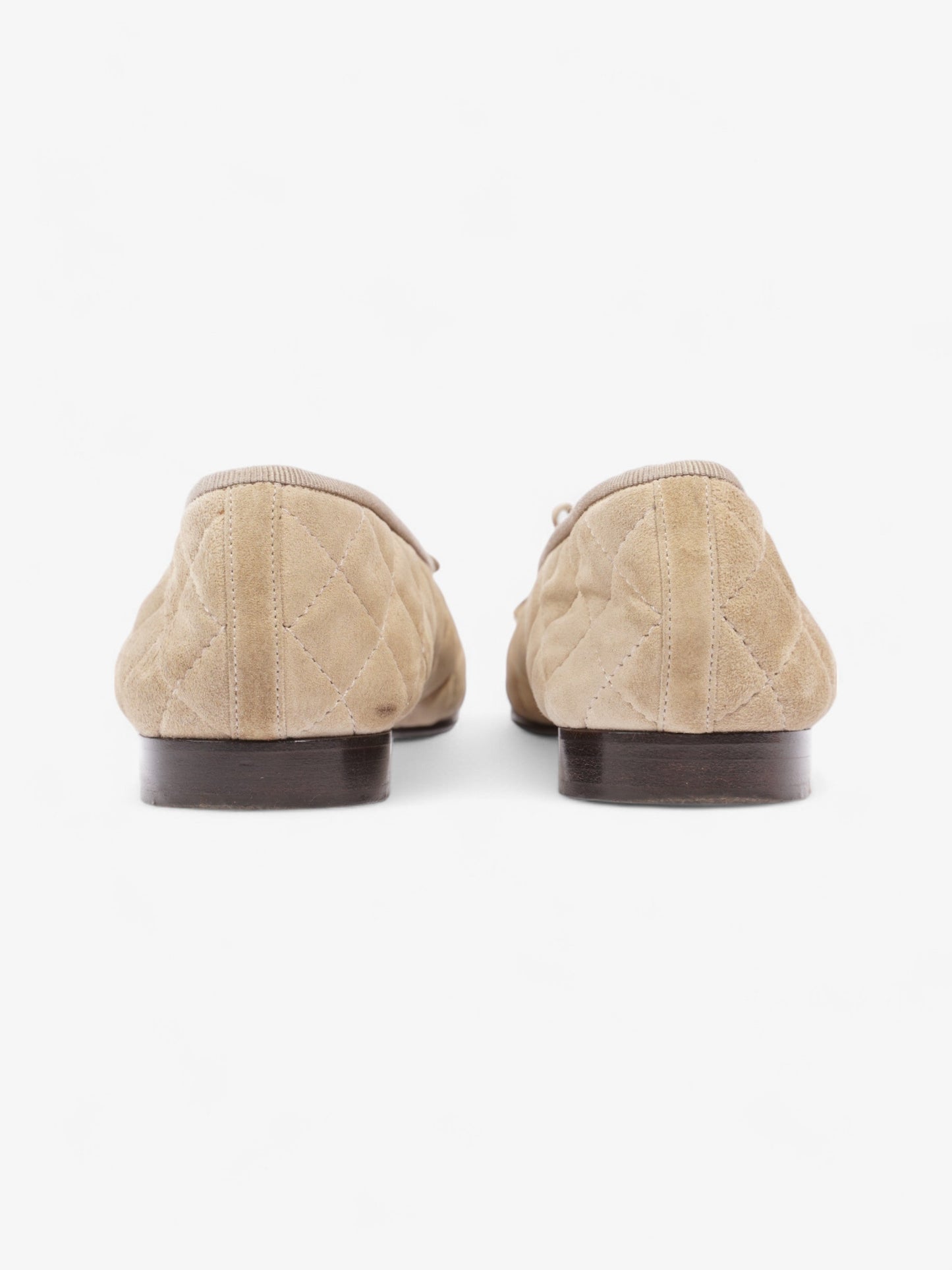 Chanel CC Ballet Flats  Beige  Suede EU 37 UK 4