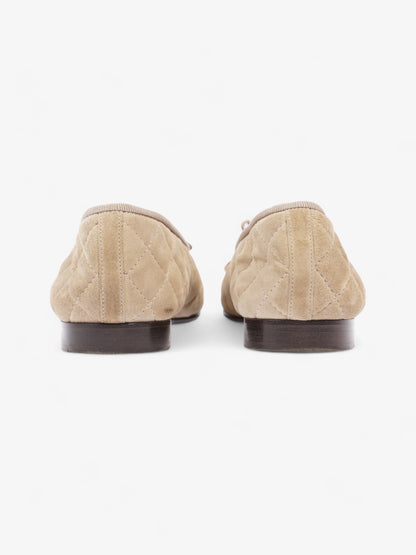 Chanel CC Ballet Flats  Beige  Suede EU 37 UK 4