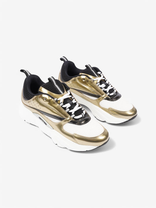 Christian Dior B22 Sneakers White  / Gold / Black Mesh EU 42 UK 8
