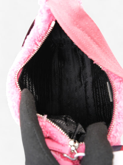 Prada Re-Edition 2000 Pink / Black Fabric Mini