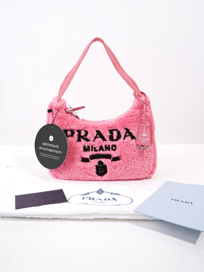 Prada Re-Edition 2000 Pink / Black Fabric Mini