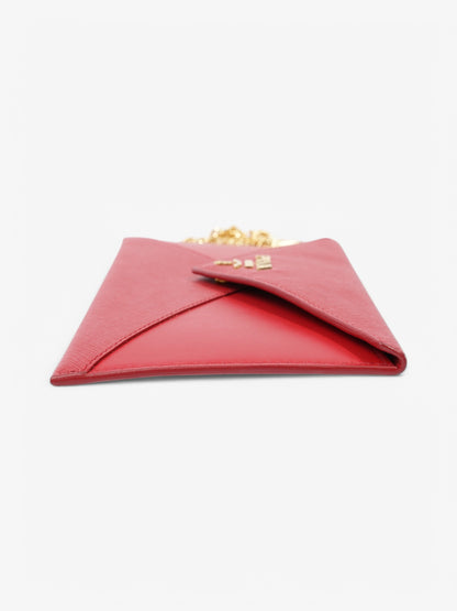 Prada Envelope Wristlet Red Saffiano Leather