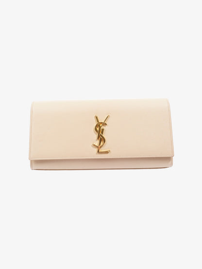 Saint Laurent Kate Pouch Beige Grained Leather