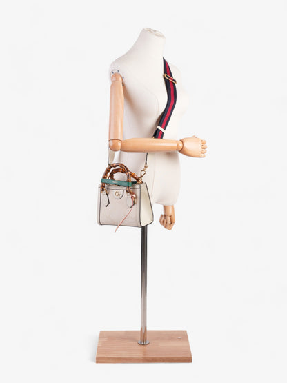 Gucci Diana Tote White / Brown Canvas Mini