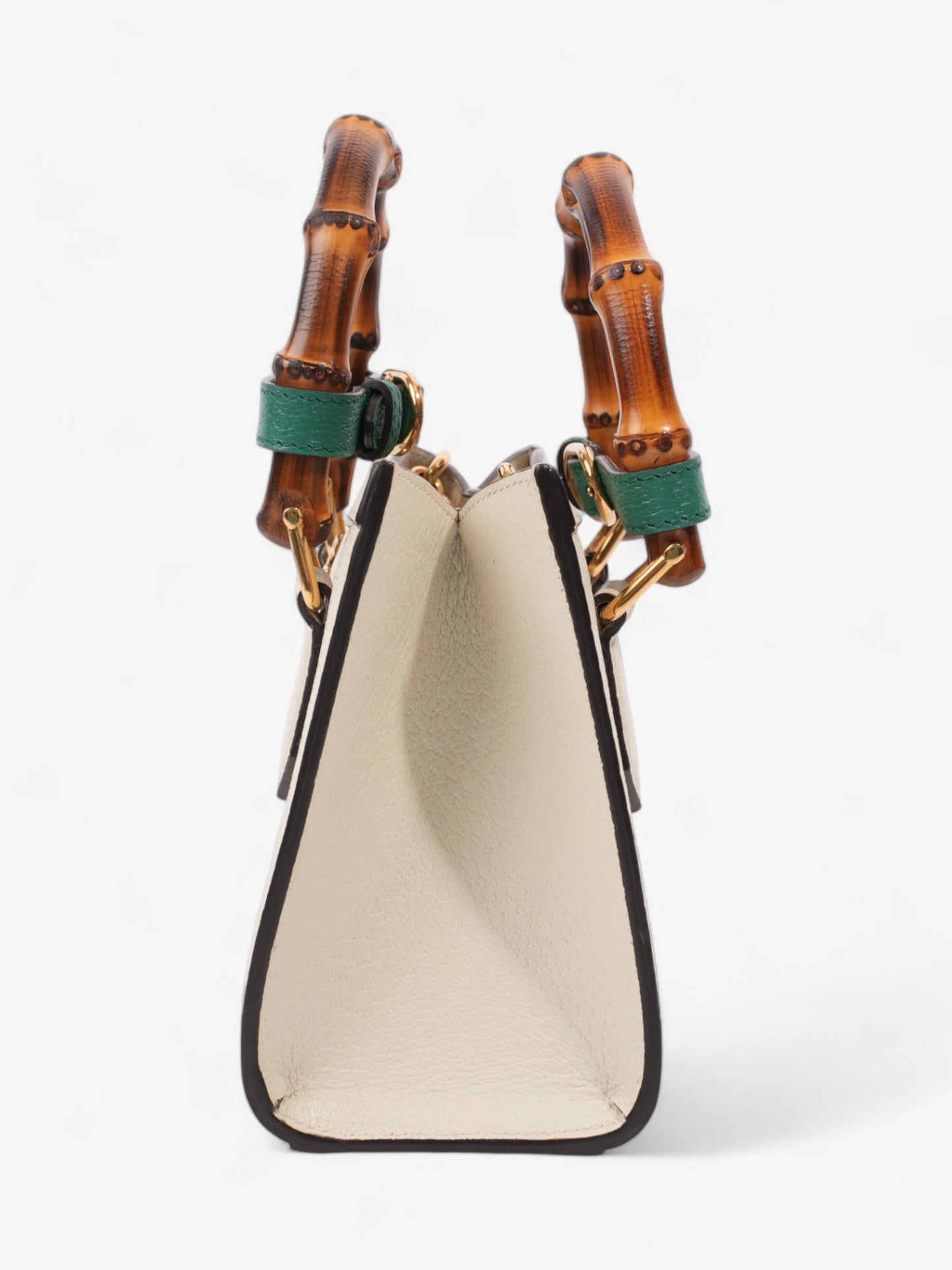 Gucci Diana Tote White / Brown Canvas Mini