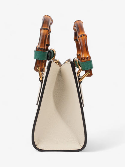 Gucci Diana Tote White / Brown Canvas Mini