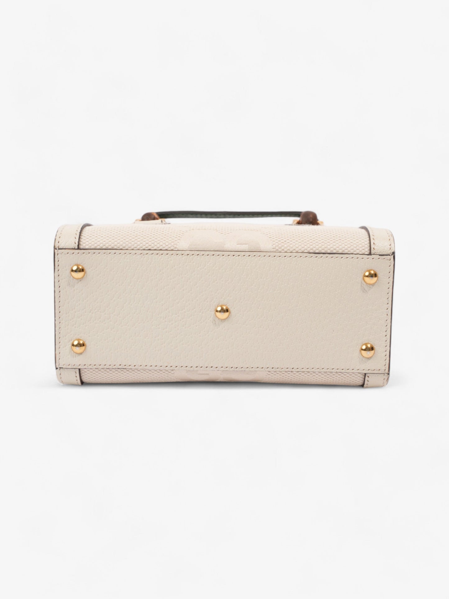 Gucci Diana Tote White / Brown Canvas Mini