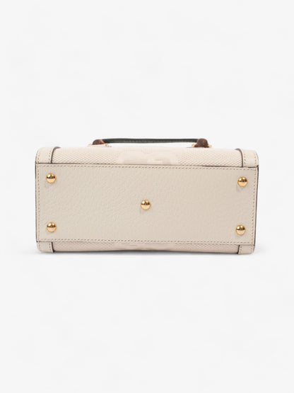 Gucci Diana Tote White / Brown Canvas Mini