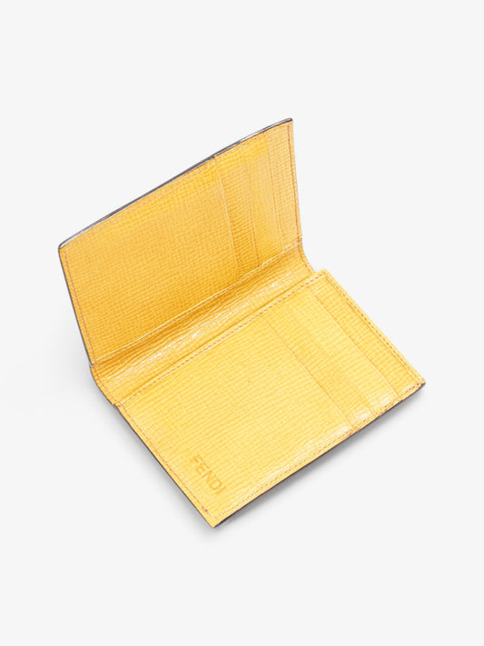 Fendi Card Holder Brown Coated Canvas