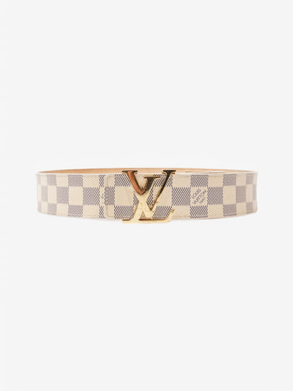 Louis Vuitton LV Initials Belt Damier Azur / Gold Coated Canvas 80cm / 32"