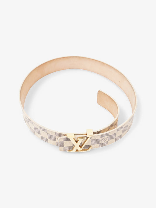 Louis Vuitton LV Initials Belt Damier Azur / Gold Coated Canvas 80cm / 32"