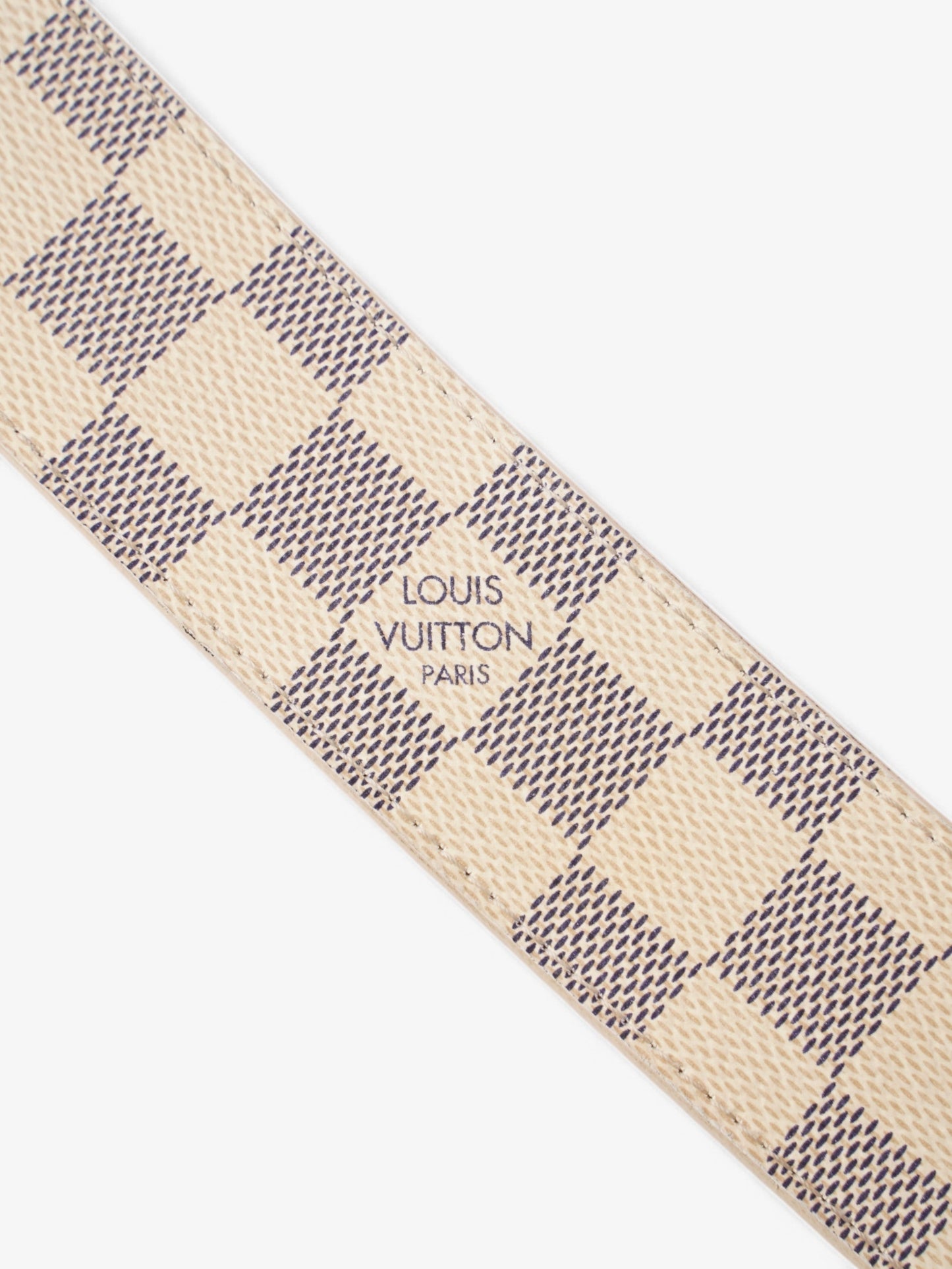 Louis Vuitton LV Initials Belt Damier Azur / Gold Coated Canvas 80cm / 32"