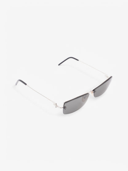 Fendi F Rectangular Sunglasses Black / Silver Acetate 135mm