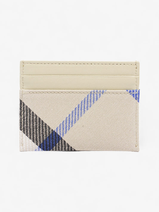 Burberry Check Card Case Lichen Polyester