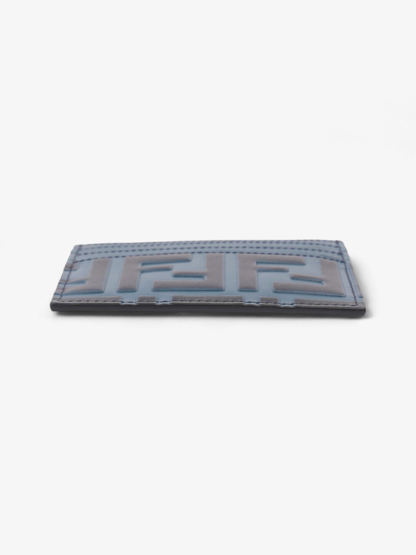 Fendi FF Card Holder Blue Marine Leather