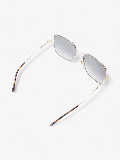 Gucci Square Framed Sunglasses Gold Acetate 140mm