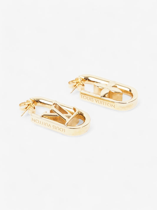 Louis Vuitton My LV Chain Earrings Gold Brass