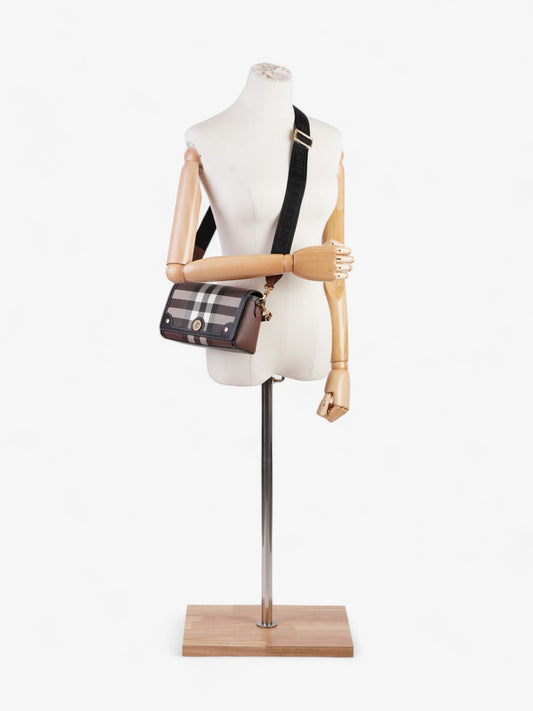 Burberry Elongated Note Dark Birch Brown Canvas