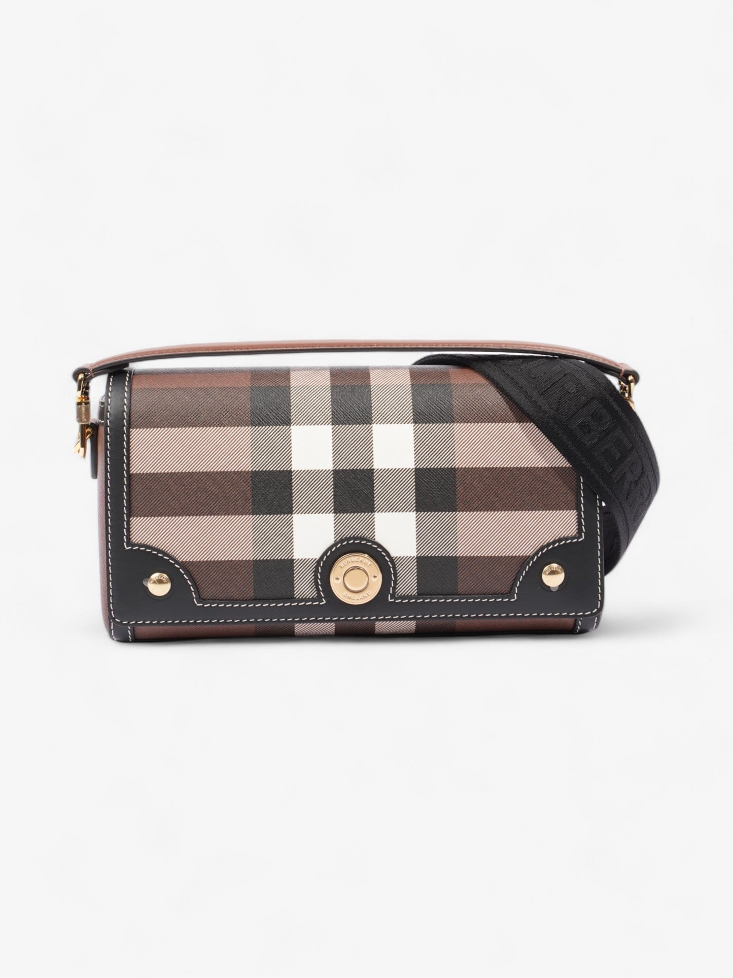 Burberry Elongated Note Dark Birch Brown Canvas