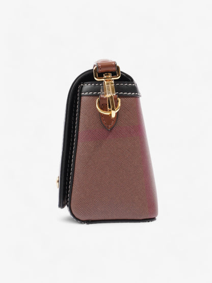 Burberry Elongated Note Dark Birch Brown Canvas