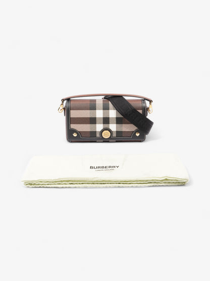 Burberry Elongated Note Dark Birch Brown Canvas