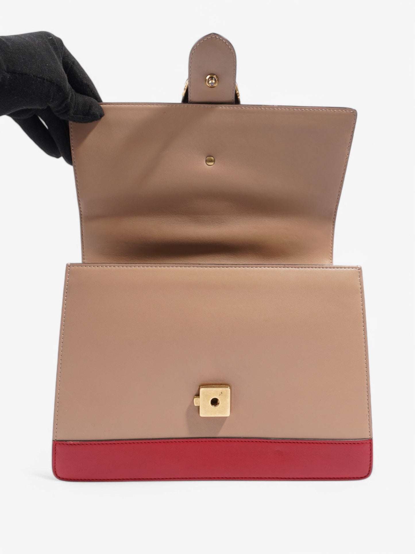 Gucci Dionysus Bamboo Top Handle Nude / Green / Red Leather