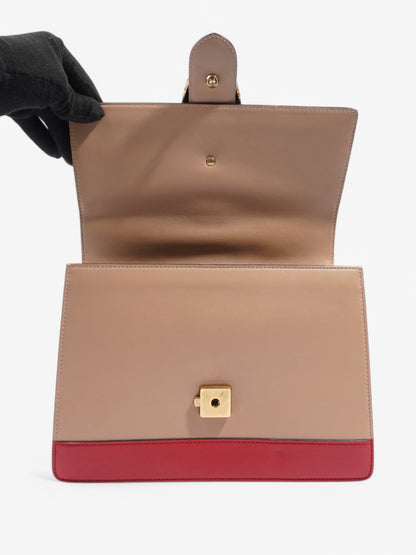 Gucci Dionysus Bamboo Top Handle Nude / Green / Red Leather
