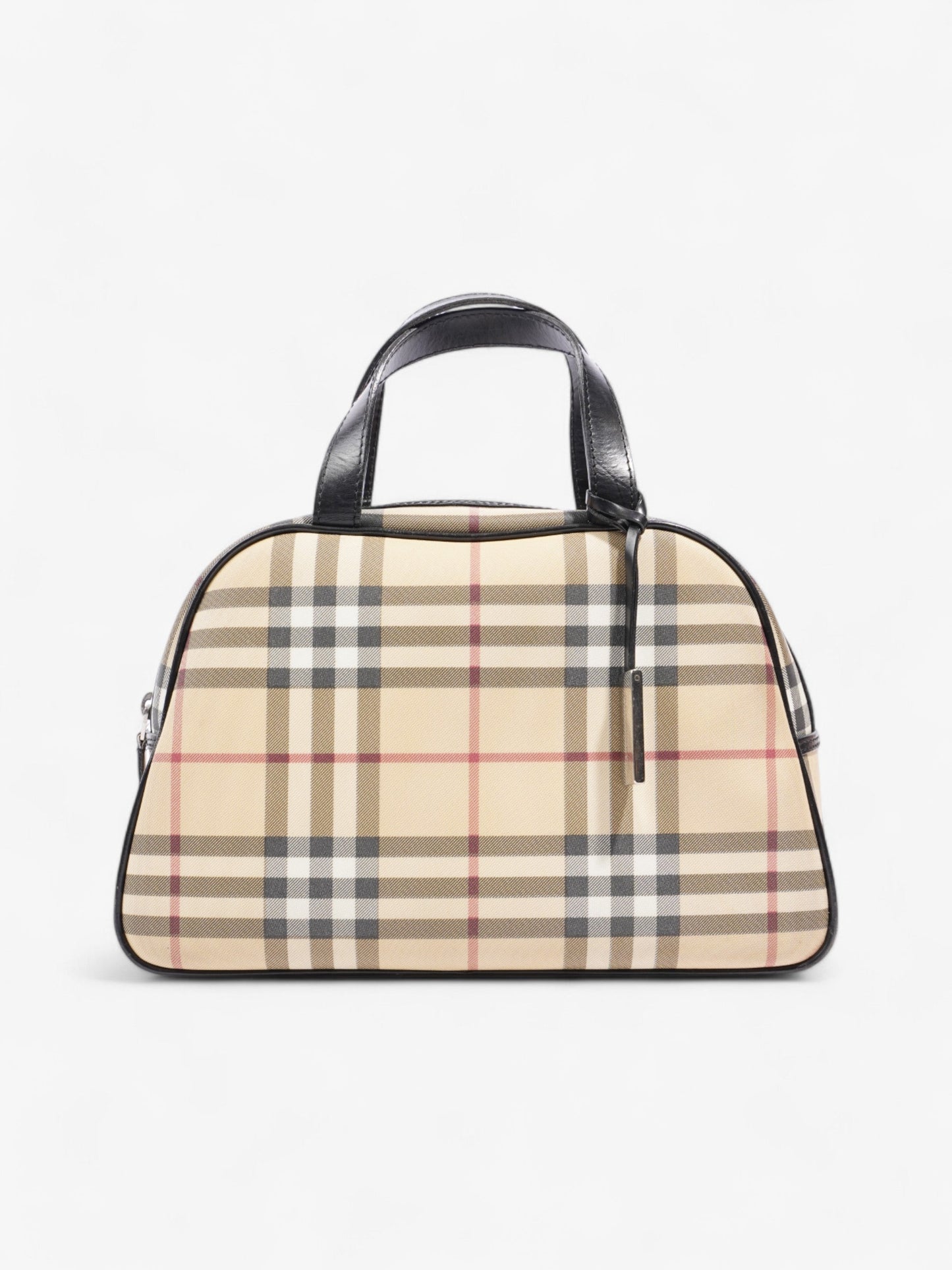 Burberry Top Handle Bag Nova Check / Black Canvas