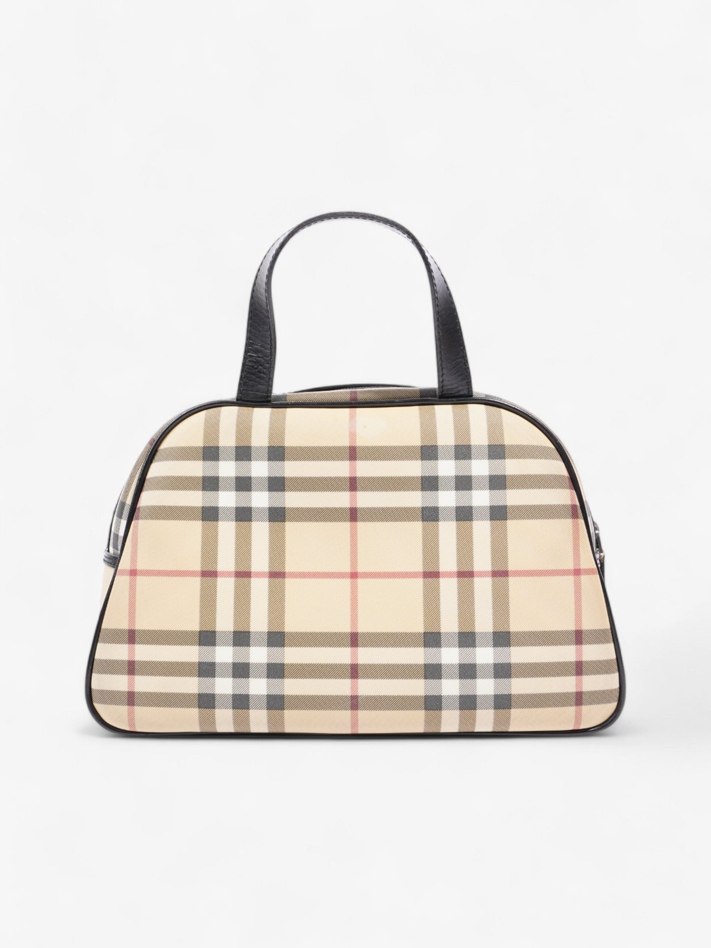 Burberry Top Handle Bag Nova Check / Black Canvas