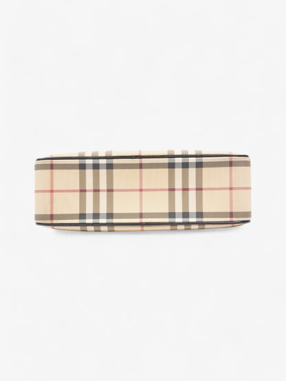 Burberry Top Handle Bag Nova Check / Black Canvas