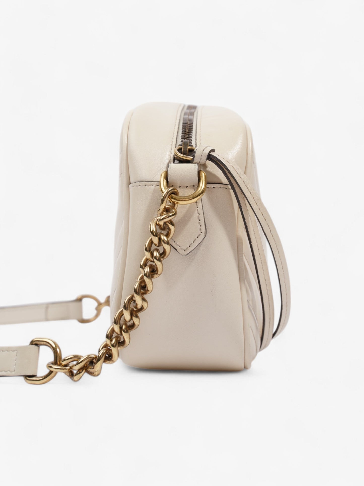 Gucci GG Marmont White Matelasse Leather Small