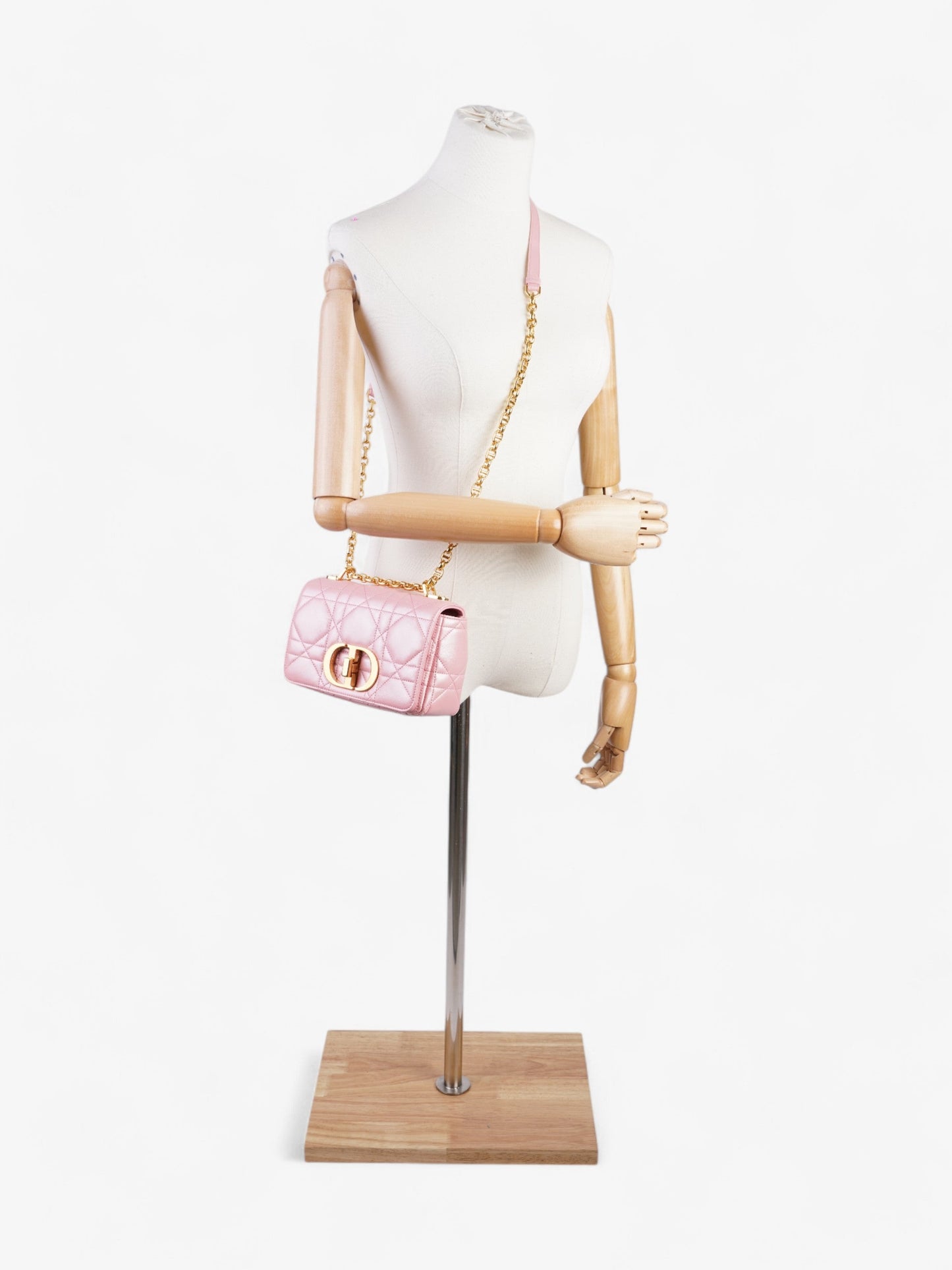 Christian Dior Caro Pink Lambskin Leather Small