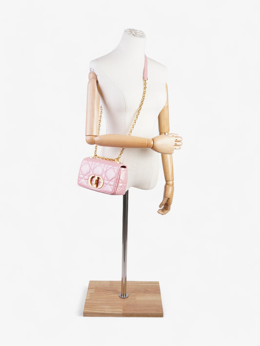 Christian Dior Caro Pink Lambskin Leather Small