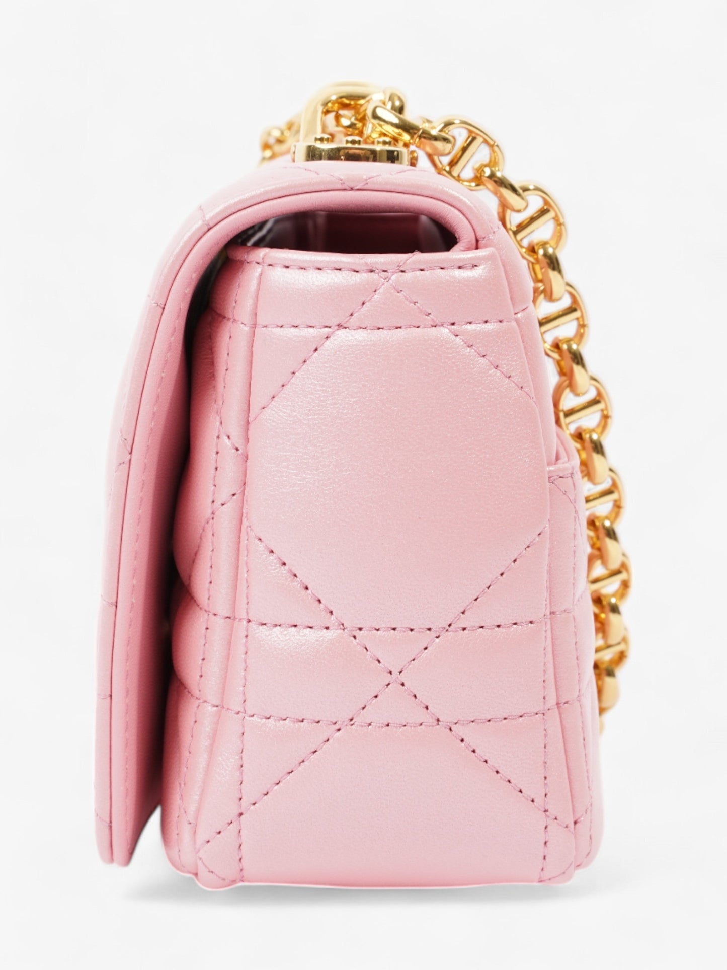 Christian Dior Caro Pink Lambskin Leather Small