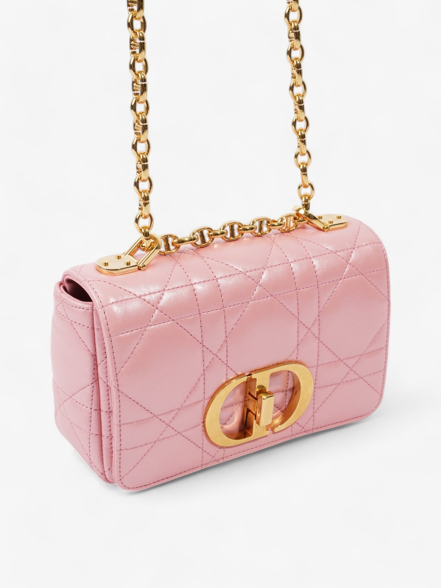 Christian Dior Caro Pink Lambskin Leather Small