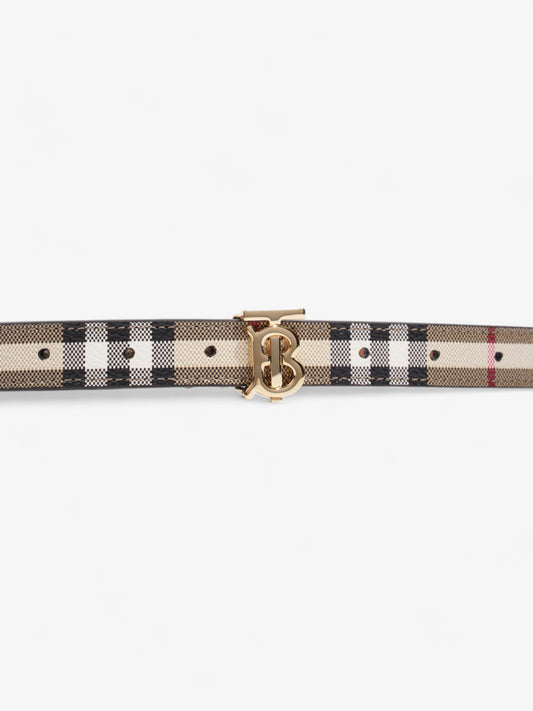 Burberry TB Belt Vintage Check / Gold Canvas Medium - 101.5cm