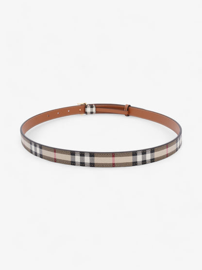 Burberry TB Belt Vintage Check / Gold Canvas Medium - 101.5cm