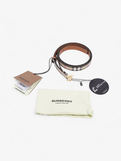Burberry TB Belt Vintage Check / Gold Canvas Medium - 101.5cm