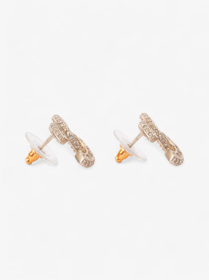 Chanel CC Earrings Light Gold Base Metal