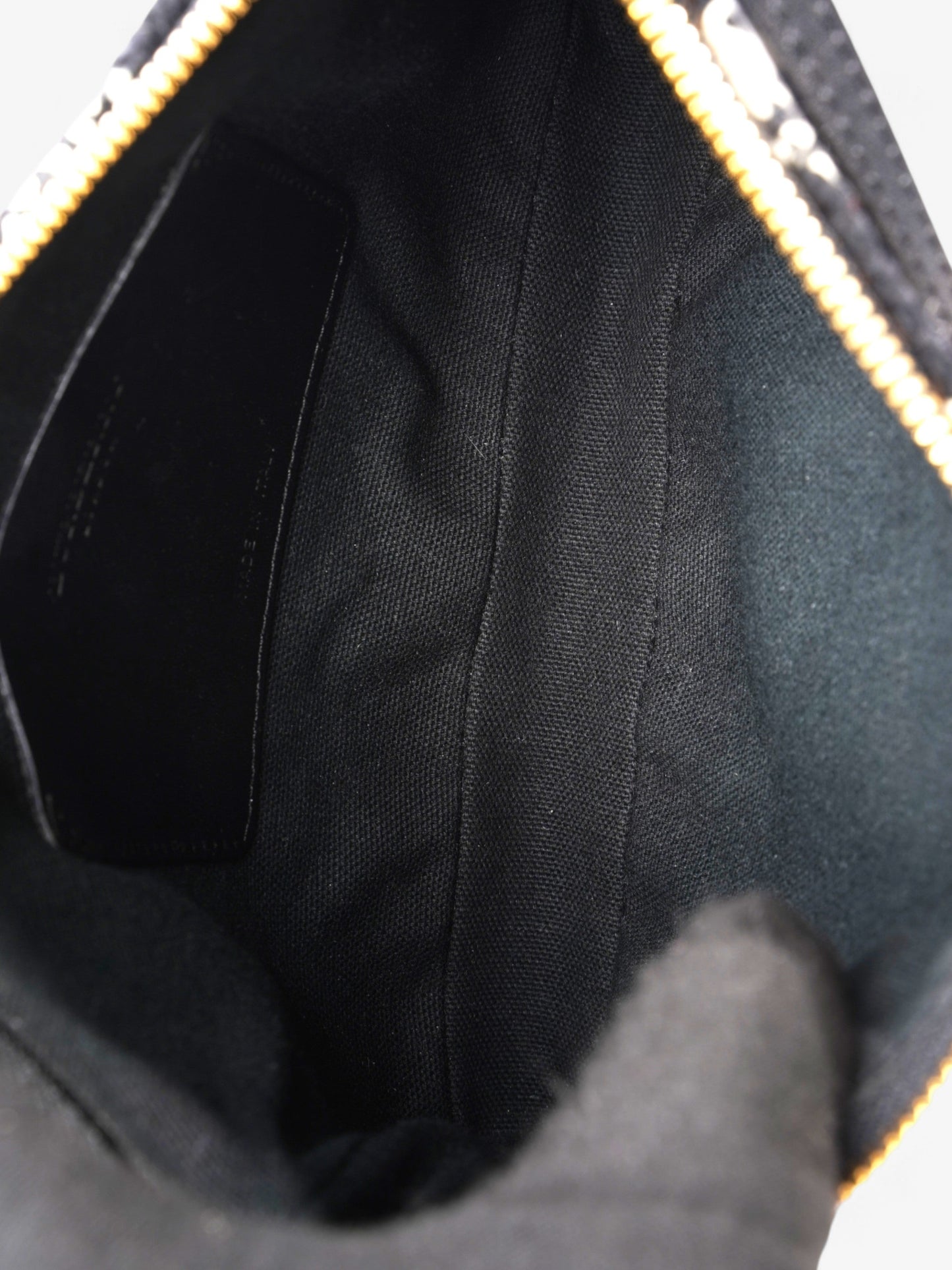 Burberry Check Pochette Black / White Wool