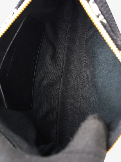 Burberry Check Pochette Black / White Wool