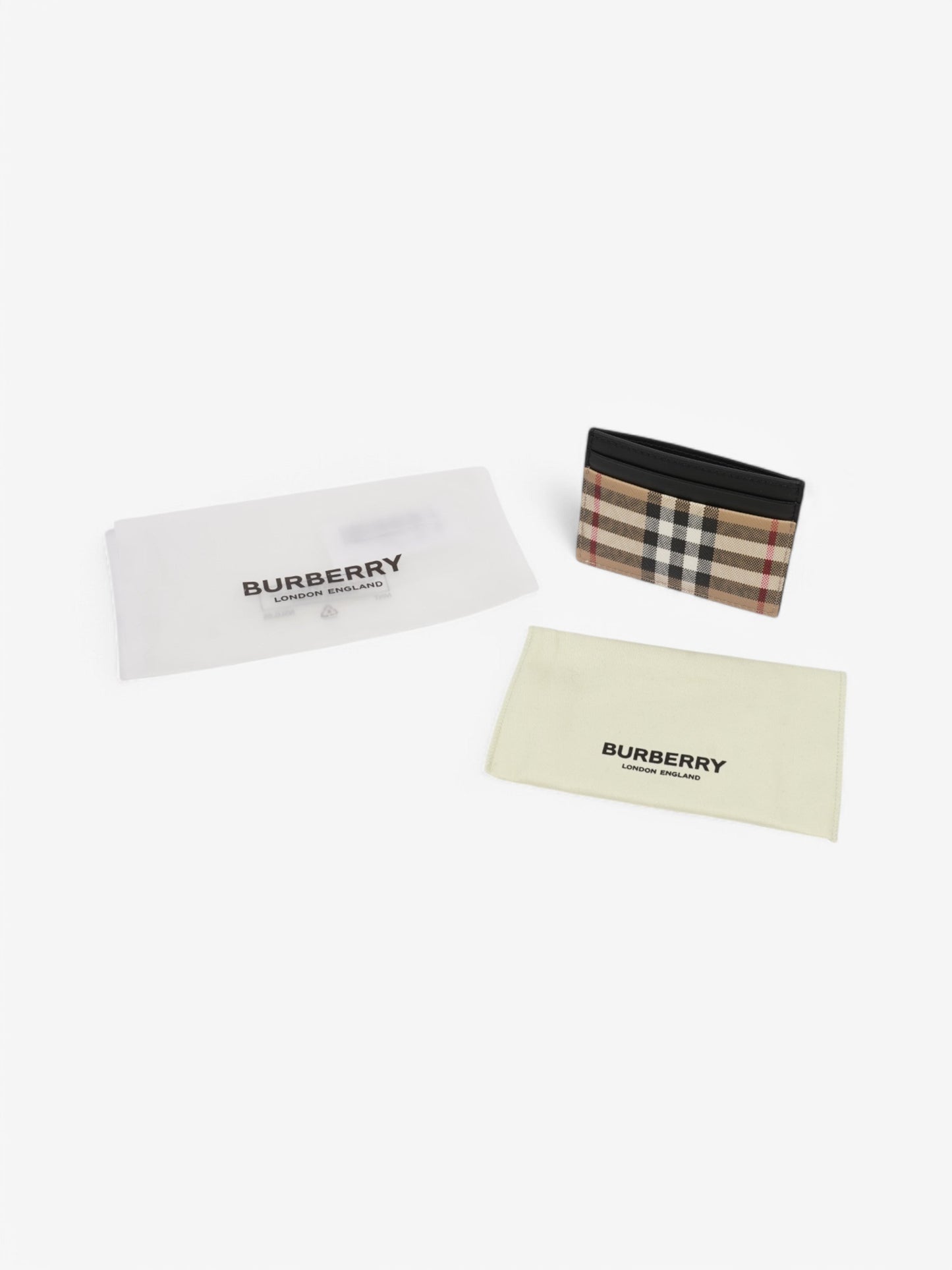 Burberry Card Holder Archive Beige Coated Canvas