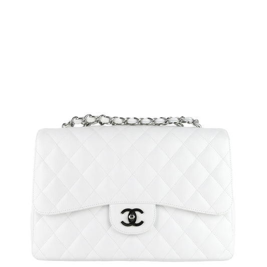 Chanel Classic Single Flap Large Caviar Leather Bag